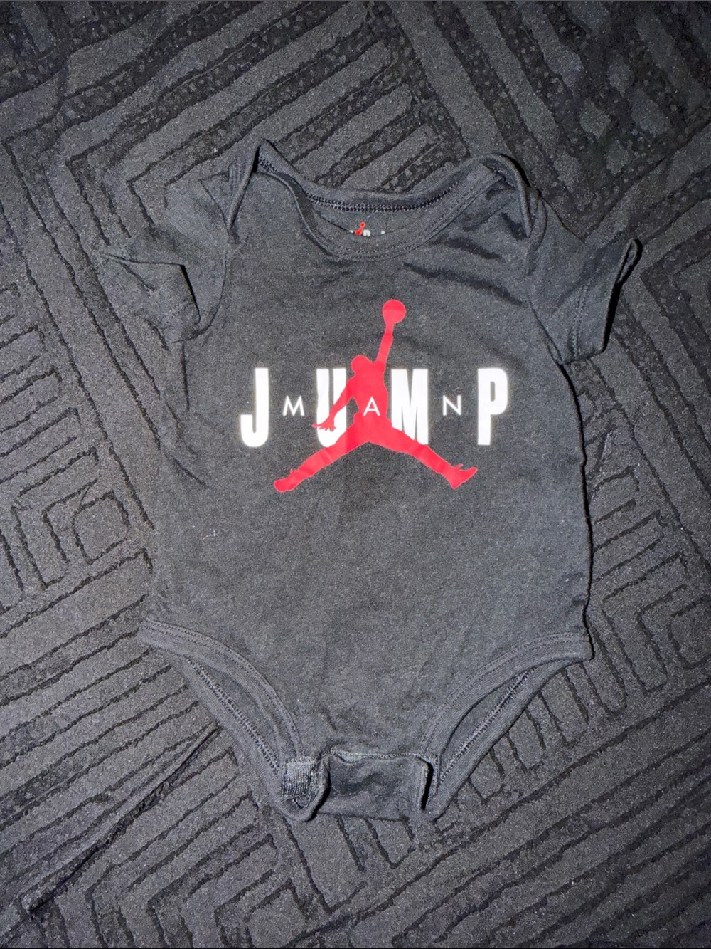 Jordan Black & Red 'Jump' Baby One-Piece Bodysuit